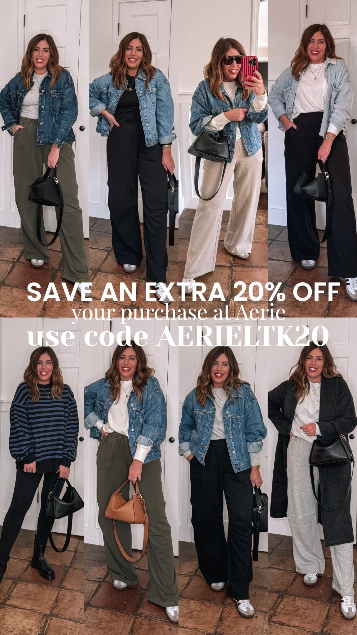 🚨Now for a limited time only, you can save an extra 20% off your purchase at @aerie with code AERIELTK20! 🚨This code is only eligible for aerie, and it will stack on top of other discounts! Must use internet browser to shop!

I’m wearing a medium in all of the tops and a small long in all of the bottoms.

#LTKMidsize #LTKOver40 #LTKSaleAlert