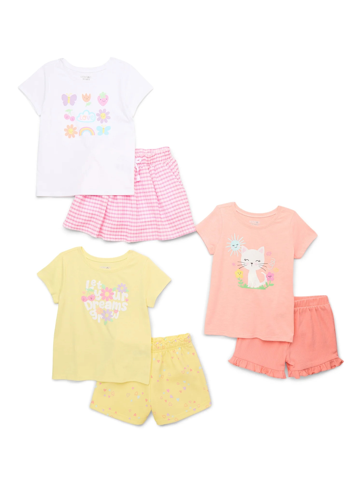 Garanimals Toddler Girl Mix and Match Outfits Kid-Pack, 6-Piece, Sizes 18M-5T | Walmart (US)