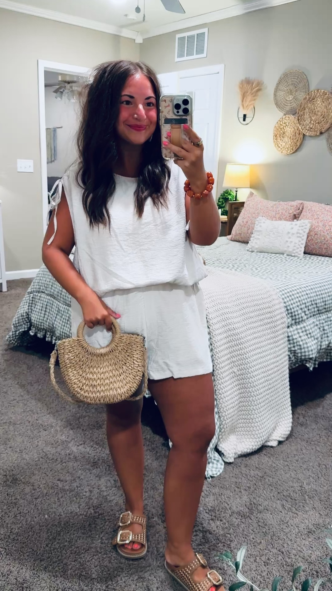 Target fashion has been so good lately! This top and shorts outfit is lightweight, polished, and perfect for transitioning from summer into fall. Plus, you can't beat the price!

sandals: fit true to size // wearing a 5
shorts: fit true to size // wearing a large
tank: fits oversized // wearing a large 

 #LTKootd #LTKMidsize