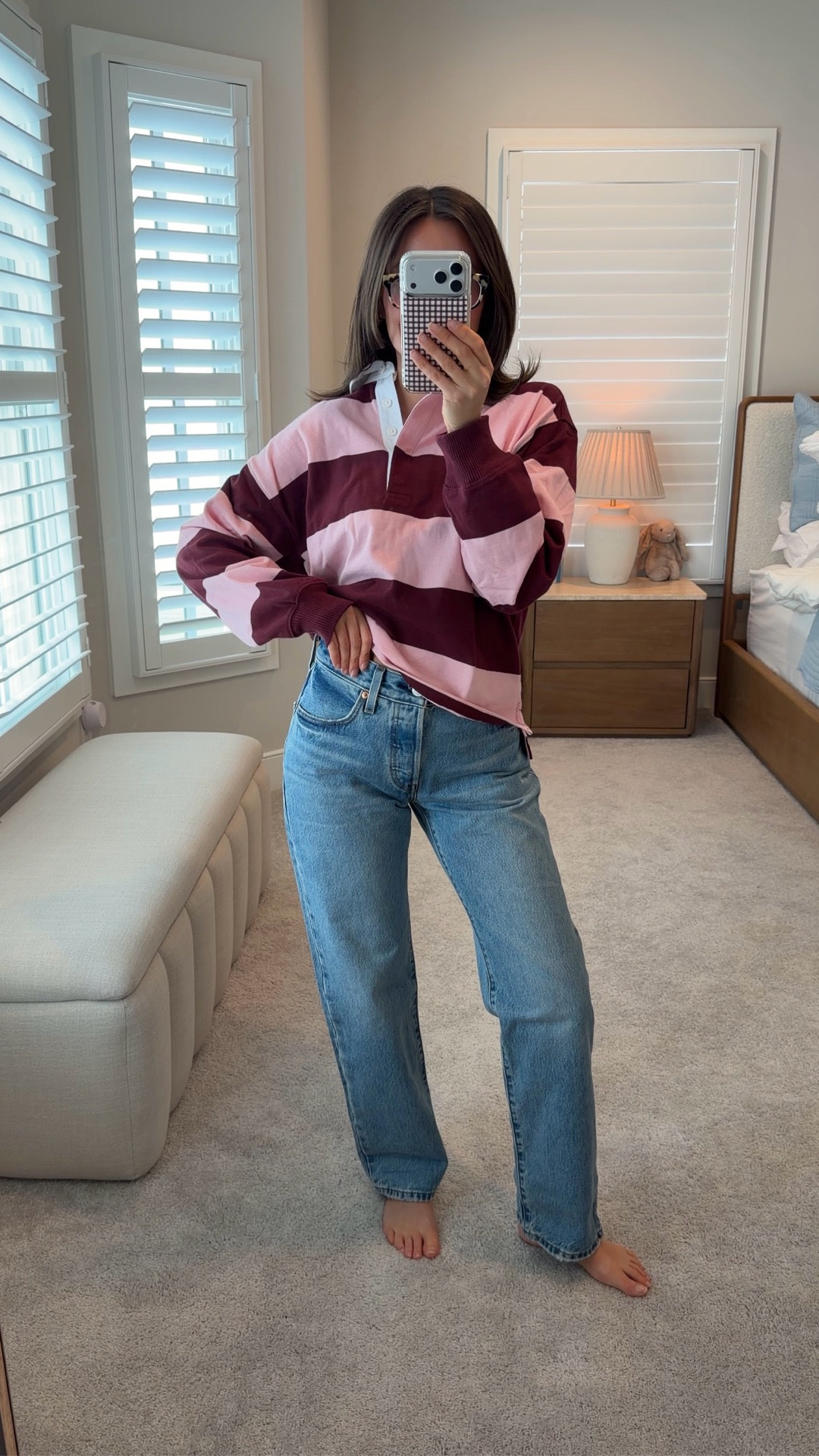 New Levi’s arrivals that immediately earned a spot in my closet 🤍 Both jeans are a size 24 and fit true to size! I’m wearing a small in the light pink quarter zip and an XS in the striped long sleeve. Classic, easy pieces from the new arrivals section that I know I’ll be reaching for all season. Linking everything here! @Levi's #levisltkpartner @shop.ltk #liketkit  
