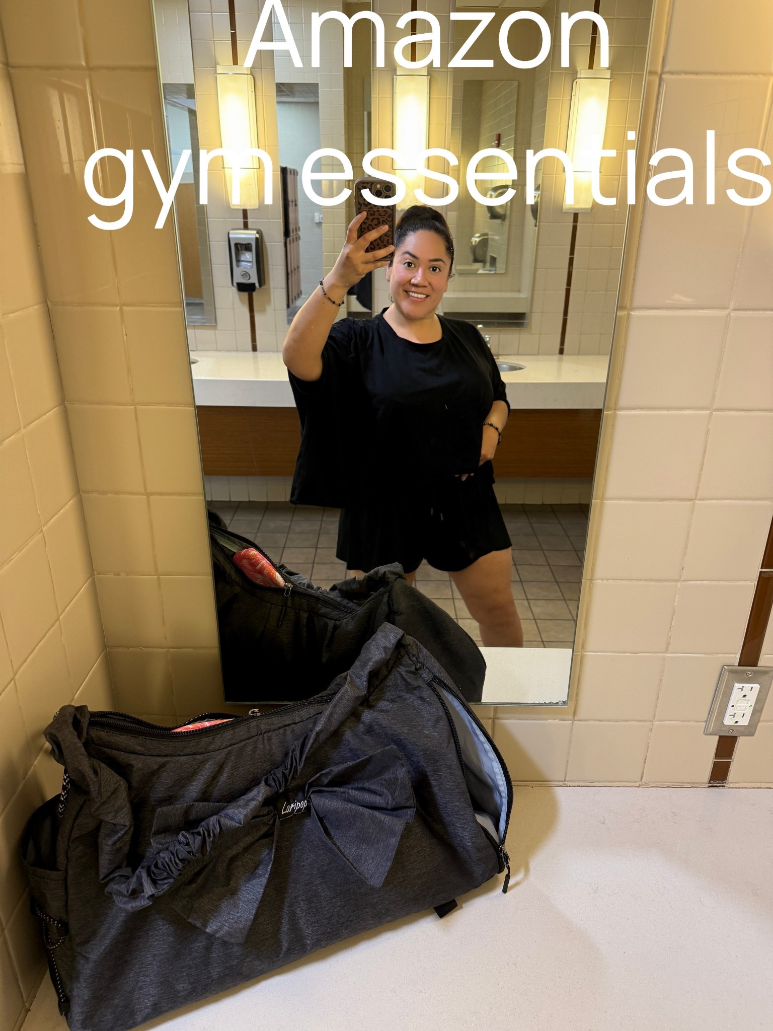 Amazon prime Day find.
This gym bag is now on sale. The cute bow comes off and you can hide personal items in there. Space for shoes a pocket with a zipper for swimwear and the entire bag is lined so you can hold wet products or your things. Do not get wet. There are straps to hold a yoga mat or Pilates mat underneath The shoulder bag is also adjustable for Crossbody and shoulder length.

#LTKActive #LTKSaleAlert #LTKTravel