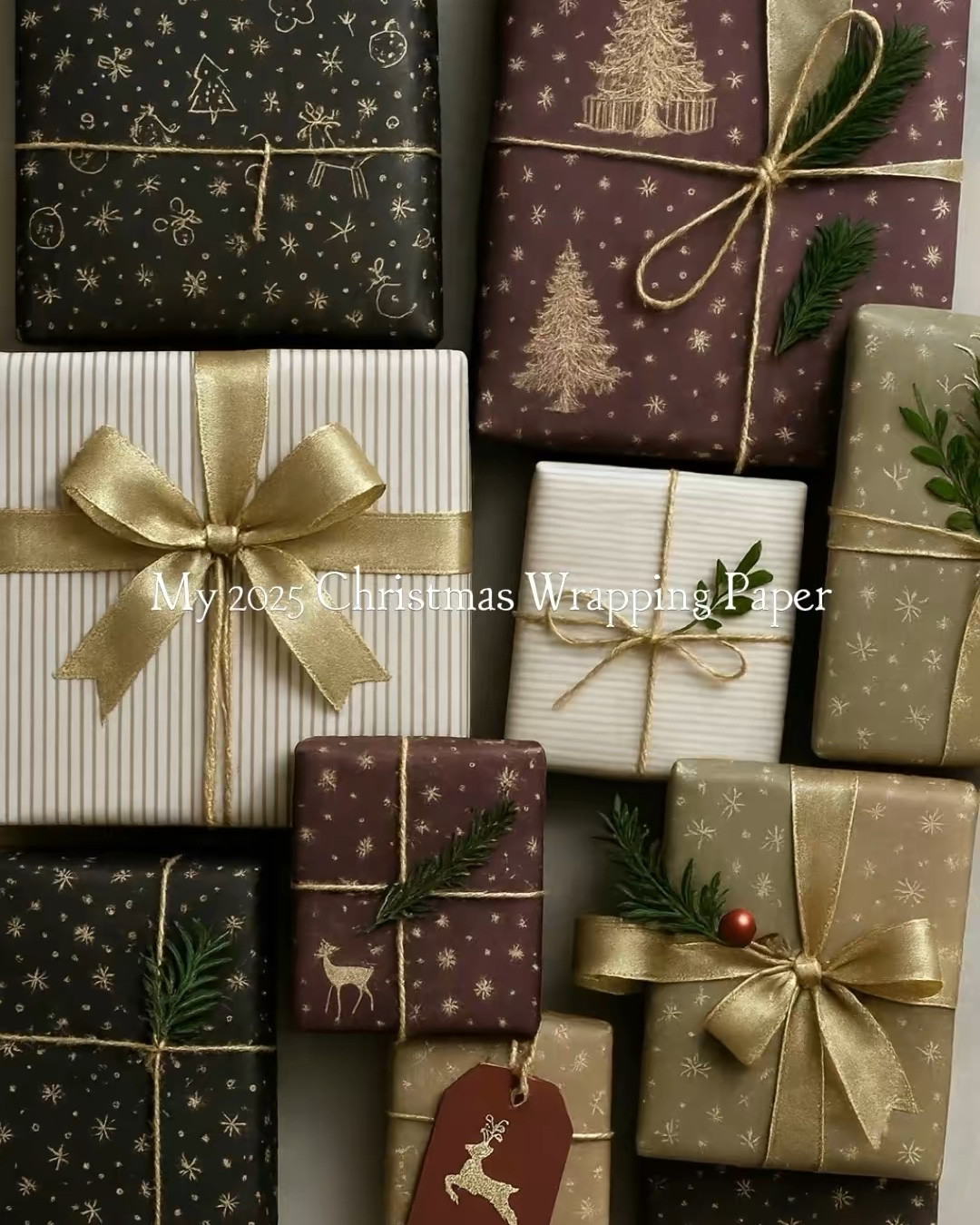 My 2025 Christmas Wrapping Paper Theme 🎁 The perfect combination of festive and luxury!

I’ve linked everything down below!

#LTKHome #LTKSeasonal #LTKHoliday