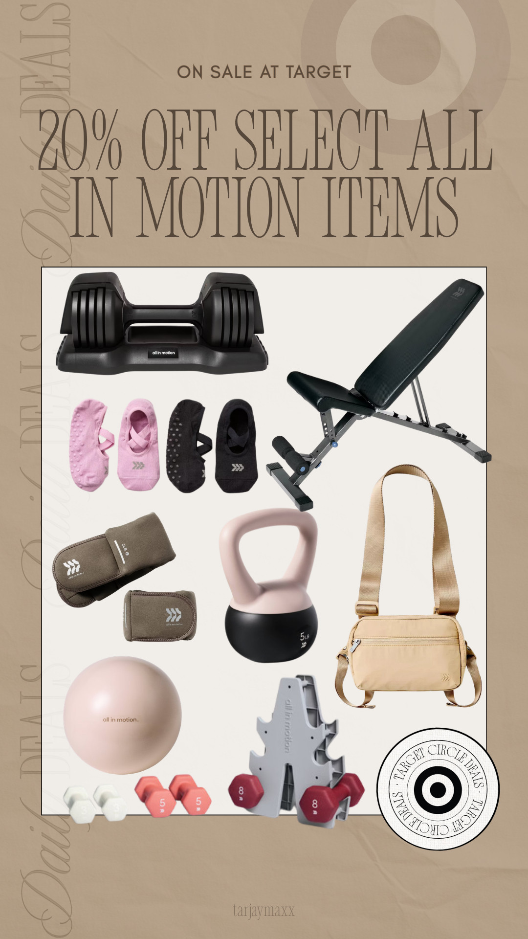 20% off All in Motion!! The adjustable dumbbells and wrist weights would be SO good for at-home workouts. summer outfits, business casual workwear, vacation outfits beach, plus size fashion, date night outfits, graduation guest outfits, target deals, target finds, pilates essentials, gym essentials, wellness lifestyle, all in motion, at home workout, fitness finds, walking pad setup
 

 #LTKfitnessgoals #LTKselfcare #LTKActive