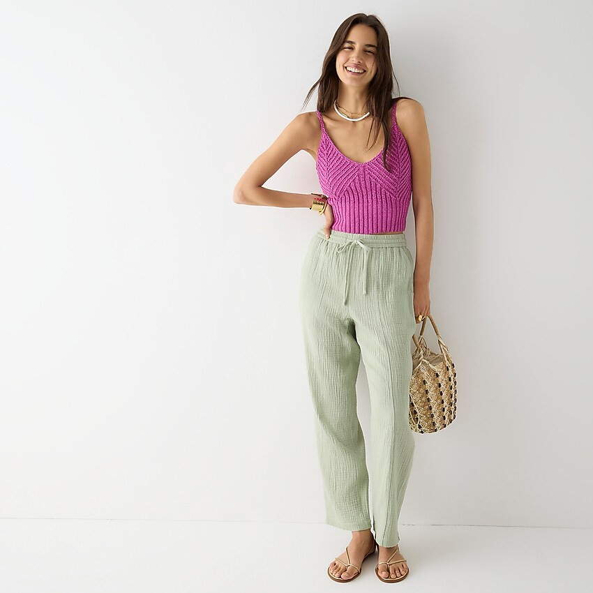 New seaside pant in soft gauze | J. Crew US