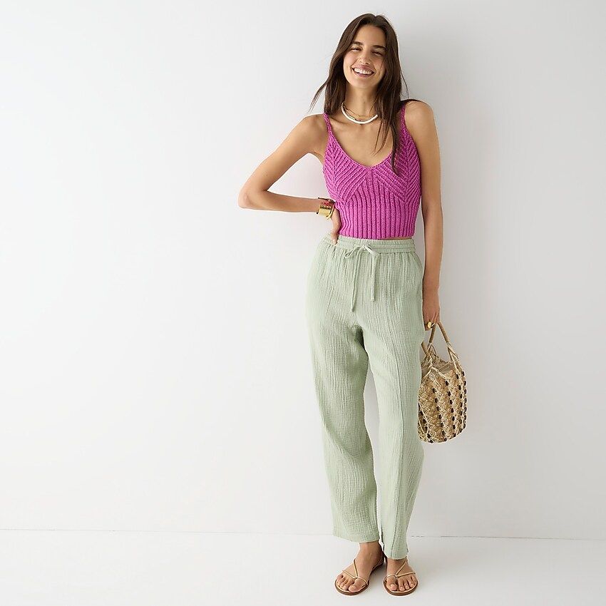 New seaside pant in soft gauze | J.Crew US