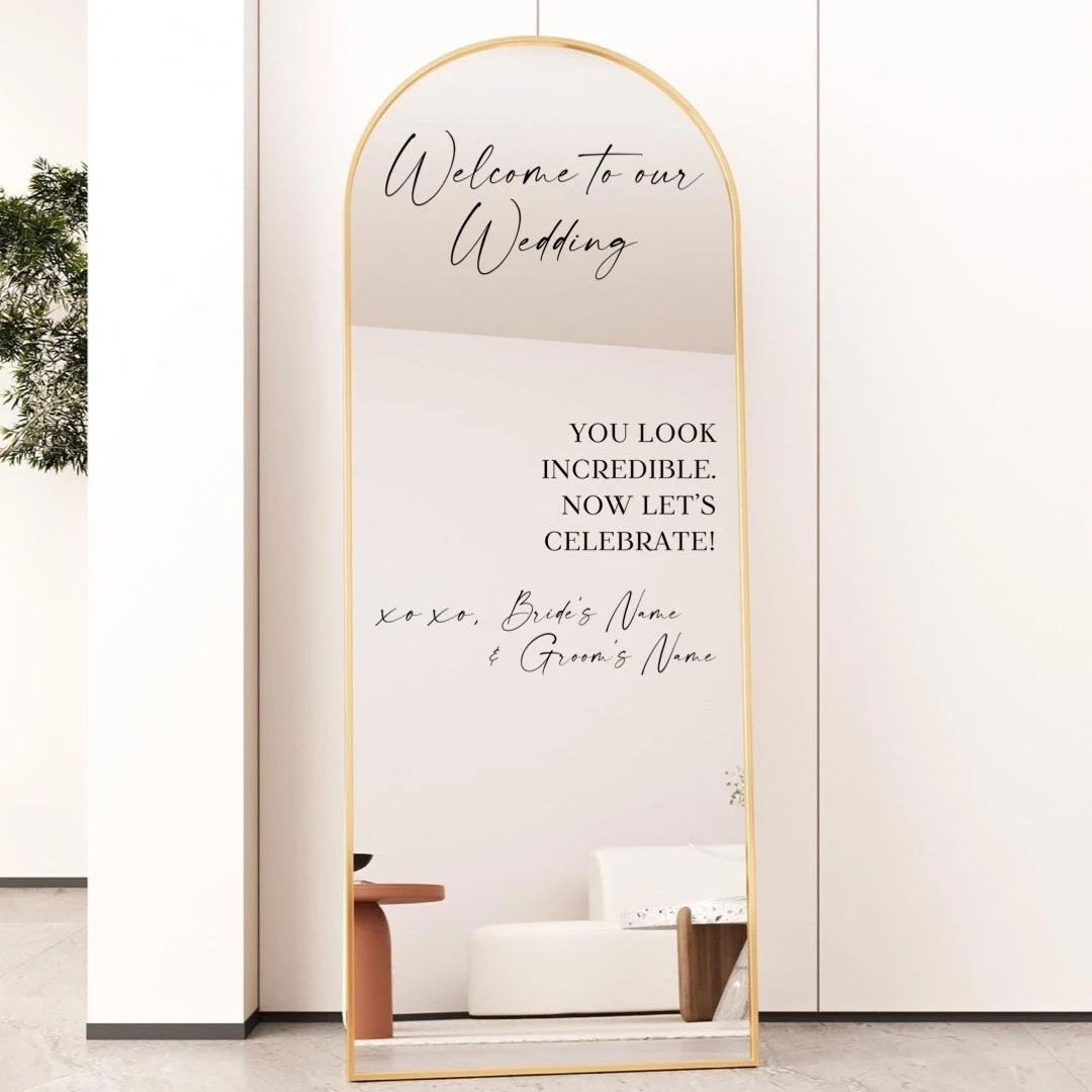 Wedding Selfie Mirror You Look Incredible Welcome Mirror DIY Wedding Mirror Wedding Sticker for M... | Etsy (US)