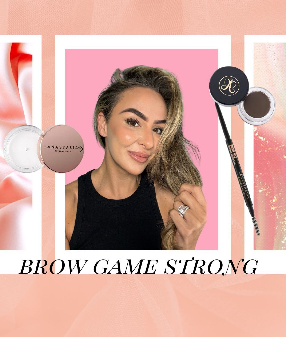 Anastasia brow products have long been the gold standard! I use a combination of dark brown in the skinny brow wiz pencil (to create soft, hair like strokes), a waterproof pomade to fill in areas that are sparse, and I finish with the brow freeze, which has an incredible lamination effect! Brow game strong here! 

#LTKStyleTip #LTKBacktoSchool #LTKBeauty