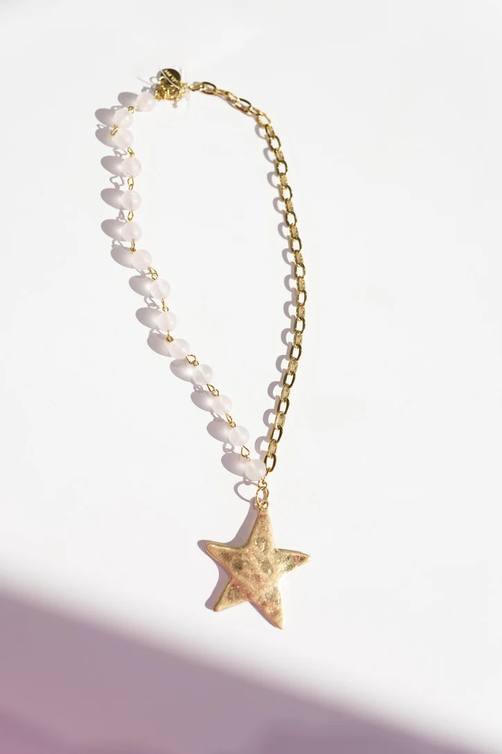 Starry Beaded Chain Necklace | BÉLJOY
