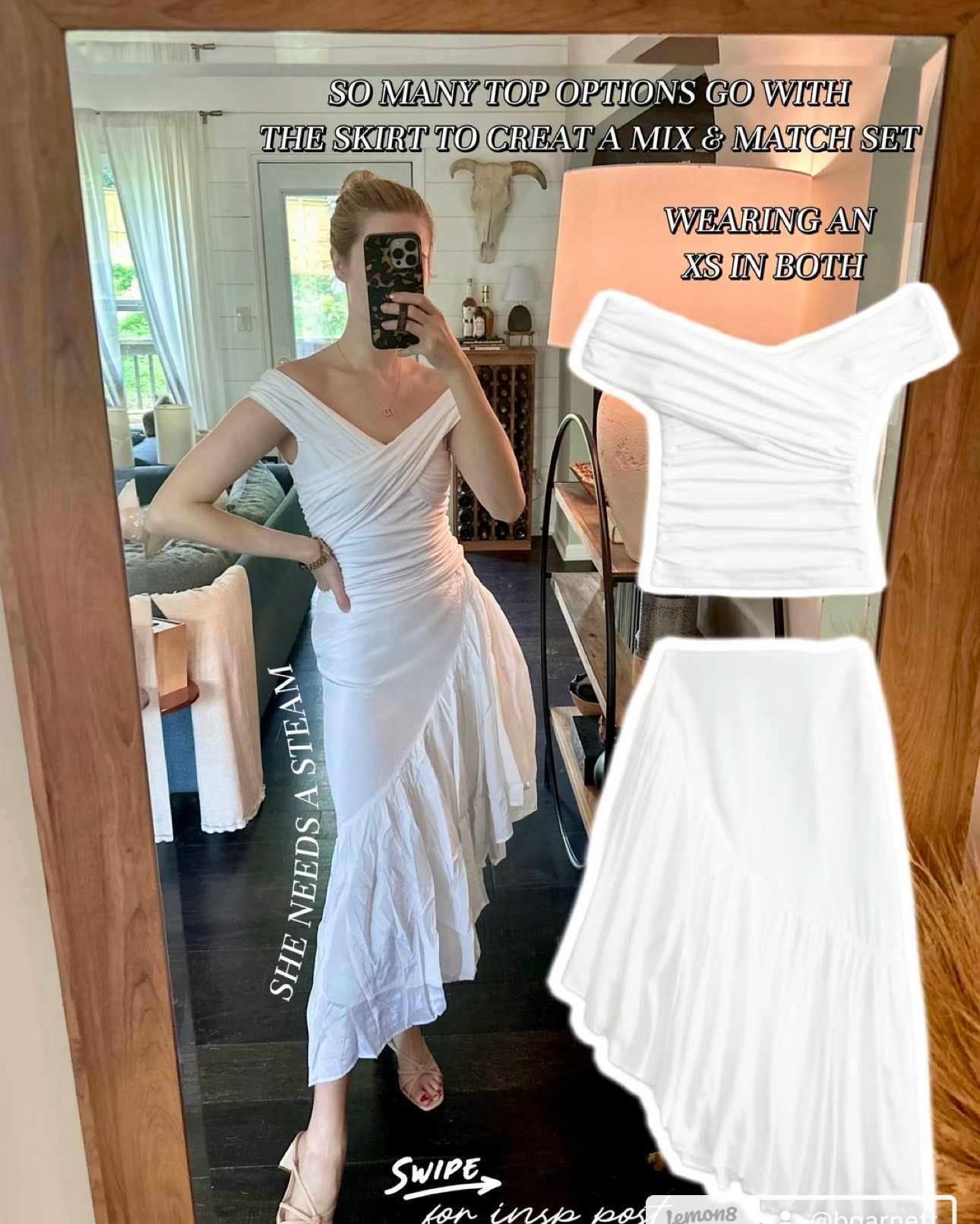 White Mix & match set from my Abercrombie haul on Lemon8. 

Have posted this set a few times and finally pulled the trigger for our original Italian summer honeymoon which is now a London/Paris trip in the fall…swipe to see my OG post (I relined everything from that original post here too!) 

Summer outfit | matching set | white outfit | off the shoulder top | Abercrombie | white skirt | Italy outfit 

#LTKSaleAlert #LTKFindsUnder50 #LTKFindsUnder100