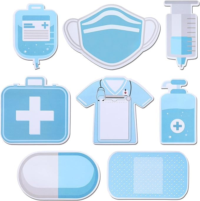 NEWEST 8 Pads Mini Funny Nurse Sticky Notes, Self Stick Cute Memo Pads for Medical Students Hospi... | Amazon (US)