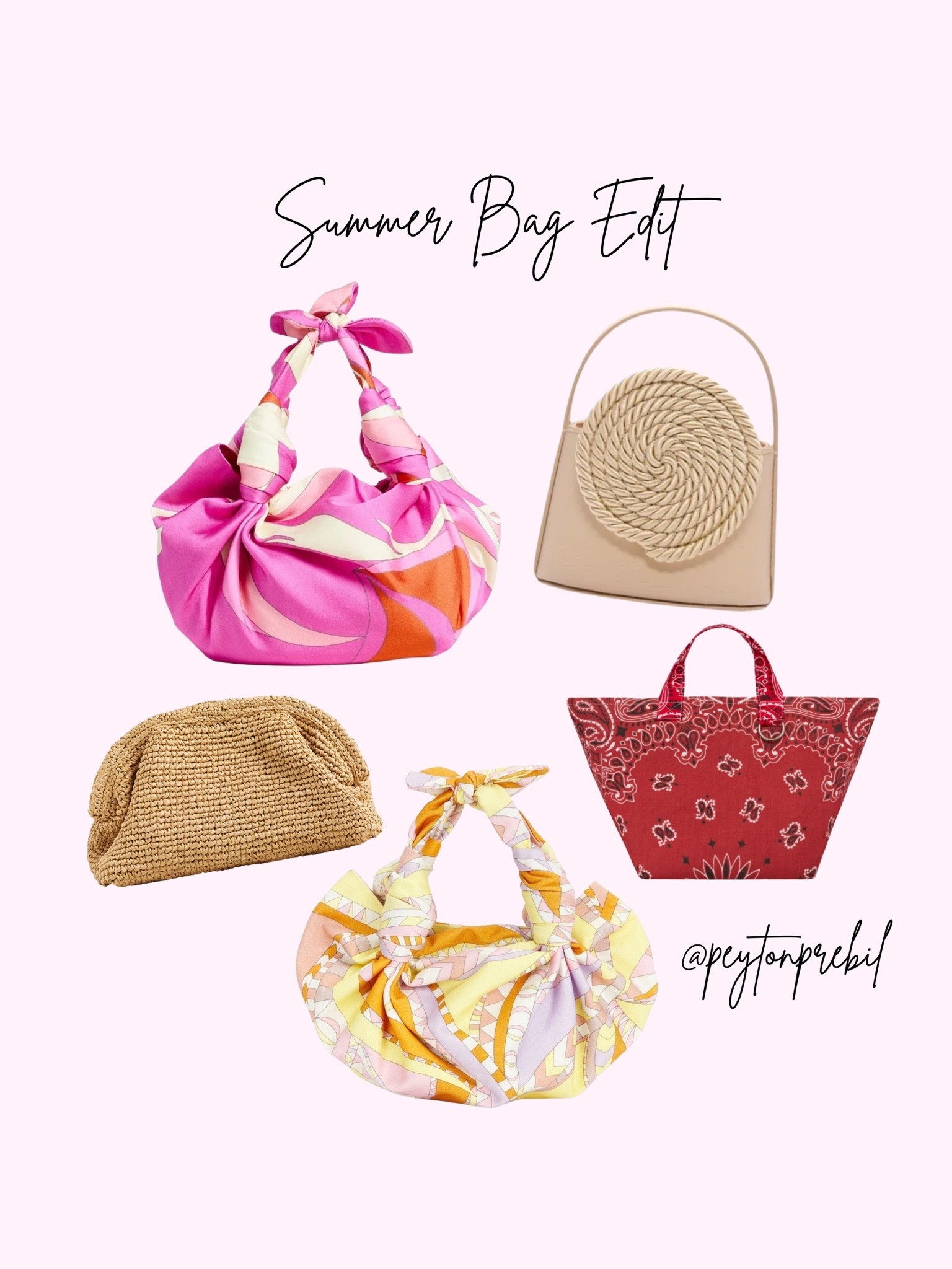cutest bags to carry this summer! 

silk mini bag | raffia clutch | j.crew clutch | under $100 | call it by your name bag | red bandana bag | fourth of july bag | summer bags | summer mini bag | summer purse | summer fashion | summer accessories | pucci summer | destree bag | NLA collection bag