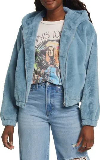 BP. Hooded Faux Fur Jacket | Nordstrom | Nordstrom