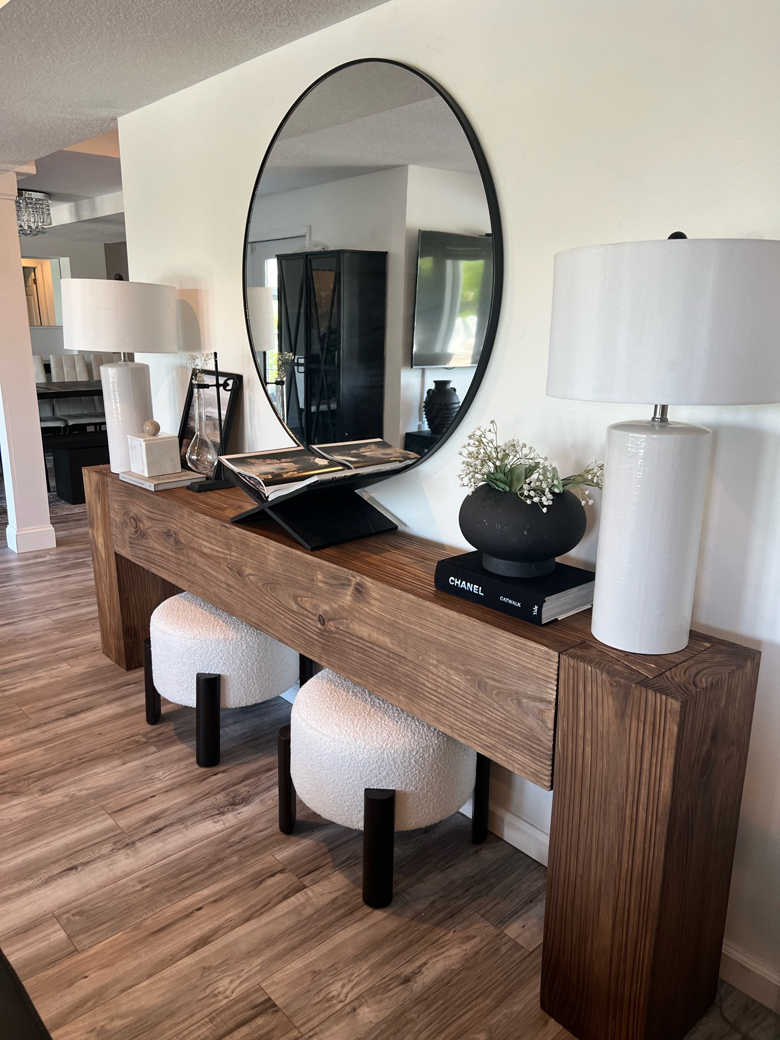 96in long console table in “soft brown” and black (vinnahome and kitchen )

#LTKActive #LTKStyleTip #LTKHome