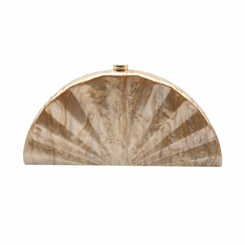 Women Clutch Purse Fan Shell Evening Bag Handbag | Amazon (US)