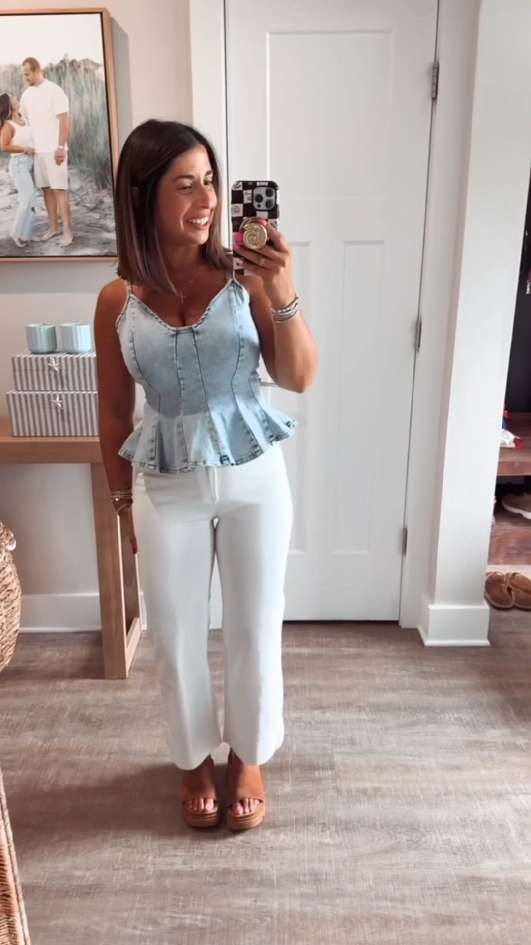 This is the date night denim top I never knew I needed. I could not picture a more perfect top of I tried, I’m obsessed. This fits so nicely, and is completely full bust friendly. I love that I had a vision of this outfit, and it’s even better than I’d hoped. 
Date night outfit inspo, fall transition outfit

#LTKMidsize #LTKPetite #LTKSeasonal