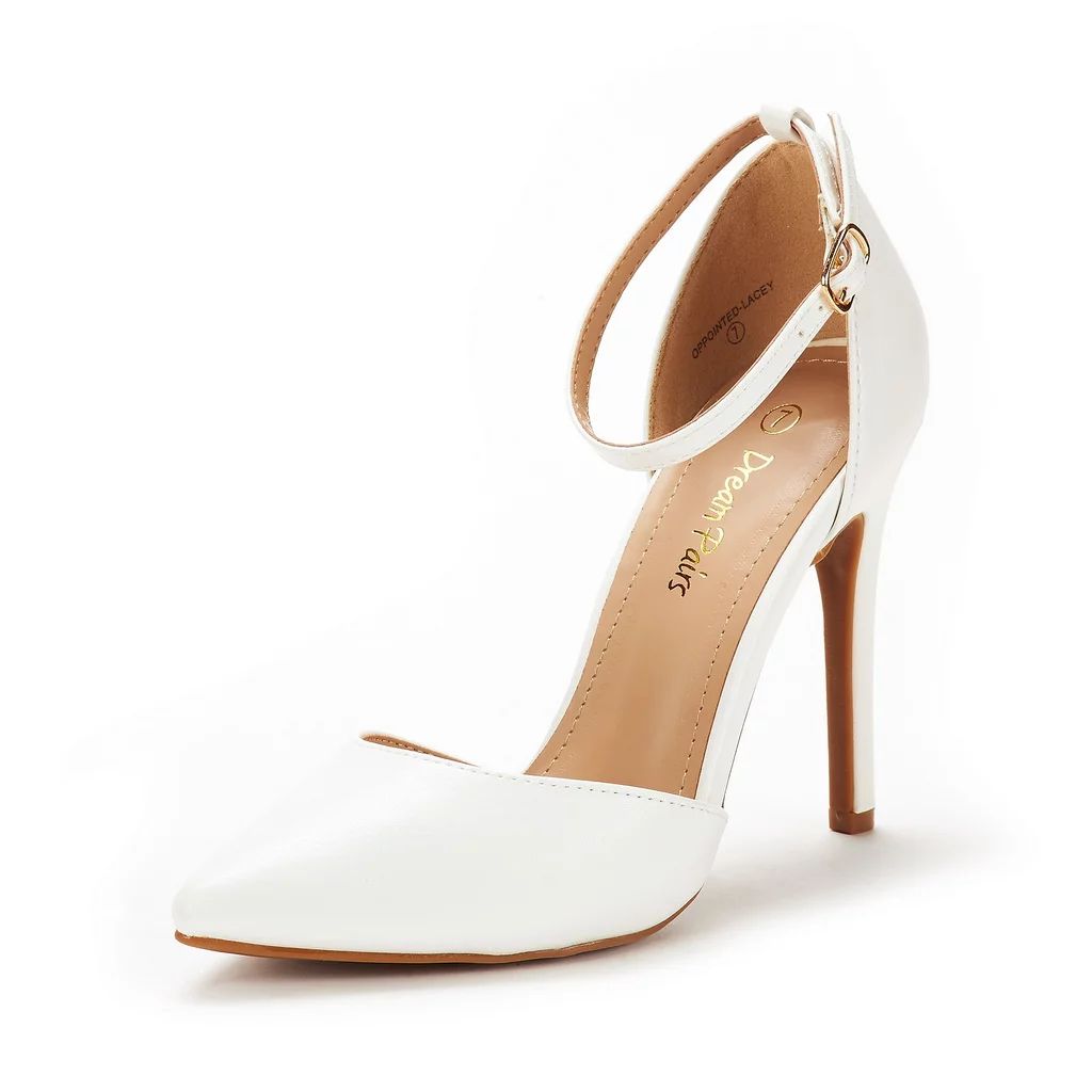 Dream Pairs Women's Ankle Strap High Heel Pointed Toe Stilettos Wedding Dress Pumps Shoes OPPOINT... | Walmart (US)