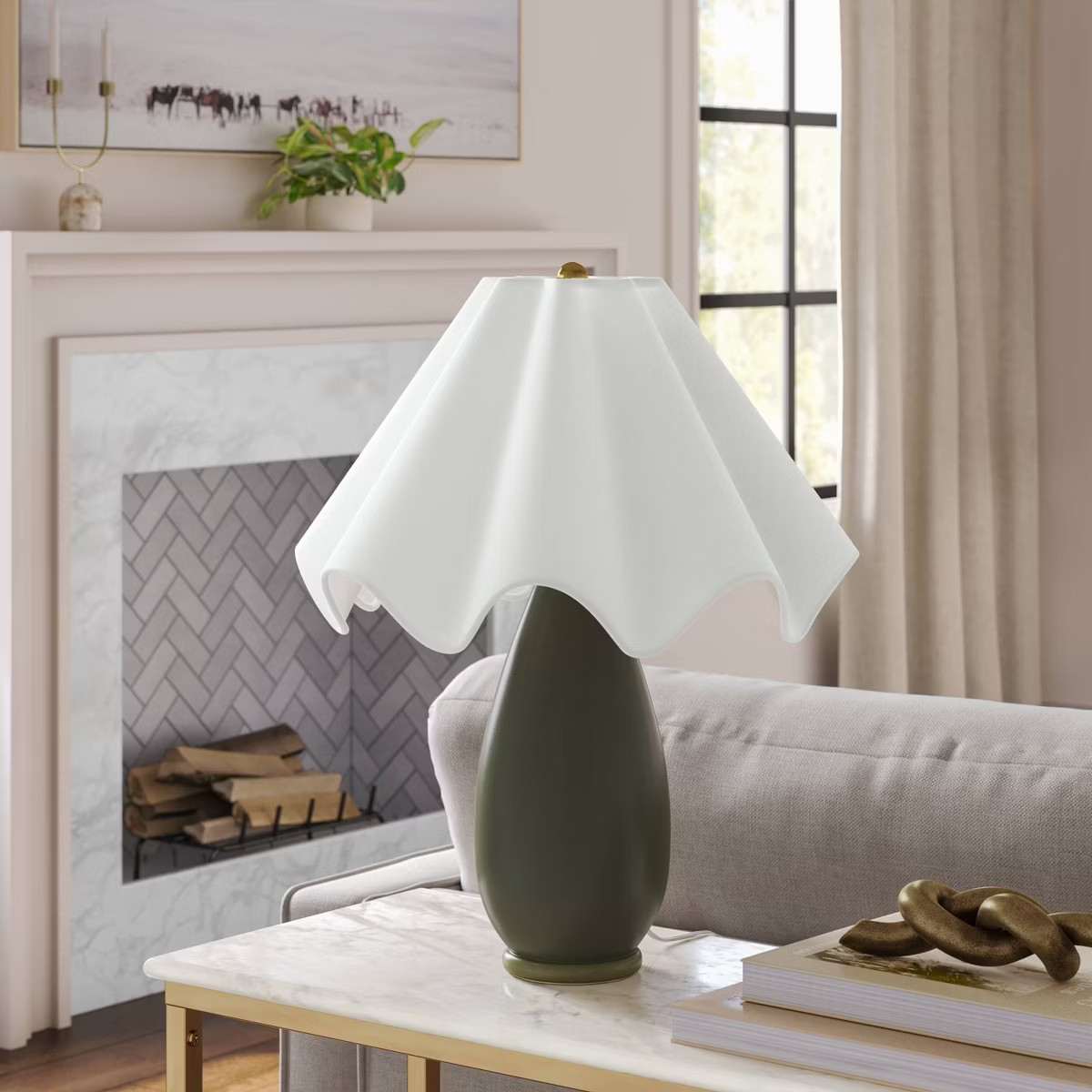 Wavy Shade Collection with Ceramic Base Table - Threshold™ | Target