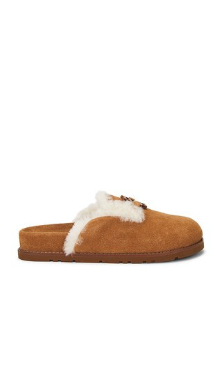 Mila Shearling Slipper in Chestnut | Revolve Clothing (Global)