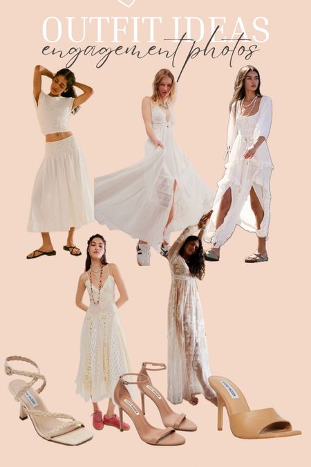 Engagement photo dress ideas 🤍 can’t go wrong with a dainty white dress. My go to is always free people for any flowy dress. Steve Madden heels are on sale right now!

#LTKwedding #LTKfindsunder100 #LTKSeasonal