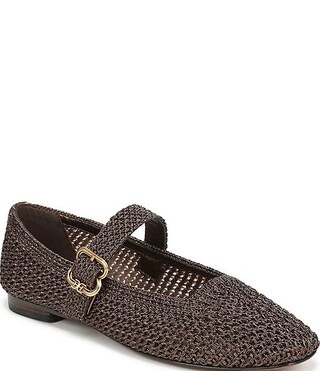 Michaela Metallic Knit Mary Jane Flats | Dillard's