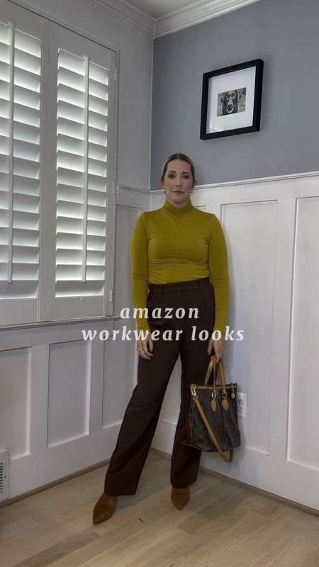 Amazon workwear looks! 
Amazon
Dupe
Work pants
Trousers 
Abercrombie 
Sweater 
Winter outfit 

#LTKSeasonal #LTKfindsunder50 #LTKworkwear