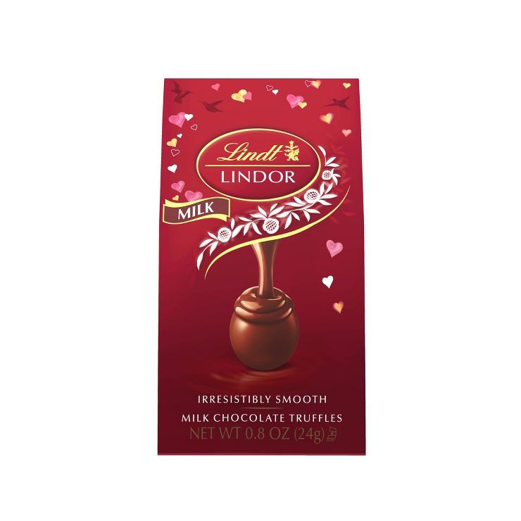 Lindt Lindor Valentine's Milk Chocolate Truffles - 0.8oz | Target