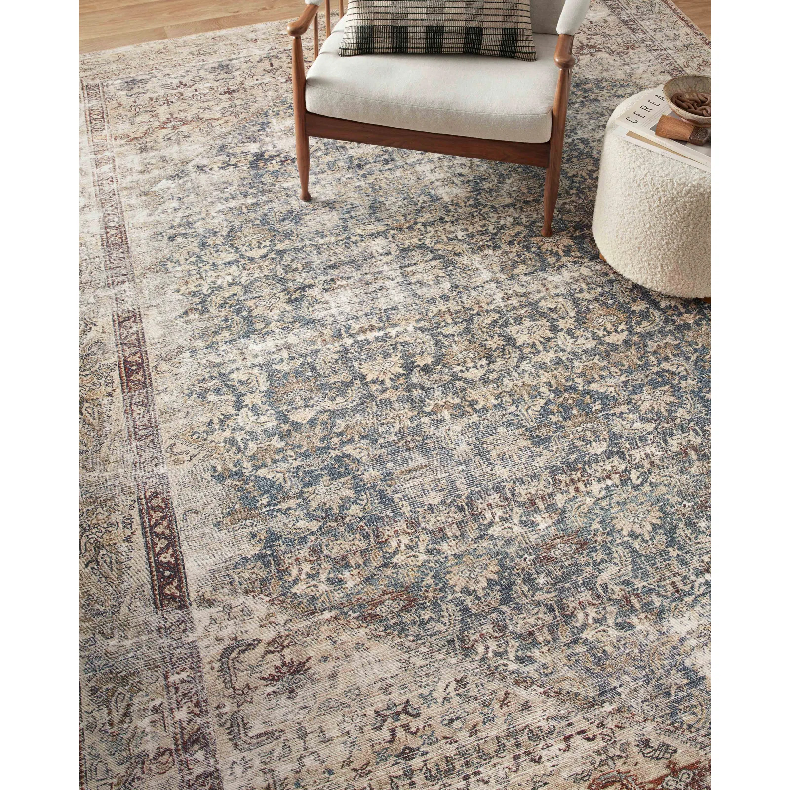Amber Lewis x Loloi Georgie Teal / Antique Area Rug | Wayfair North America