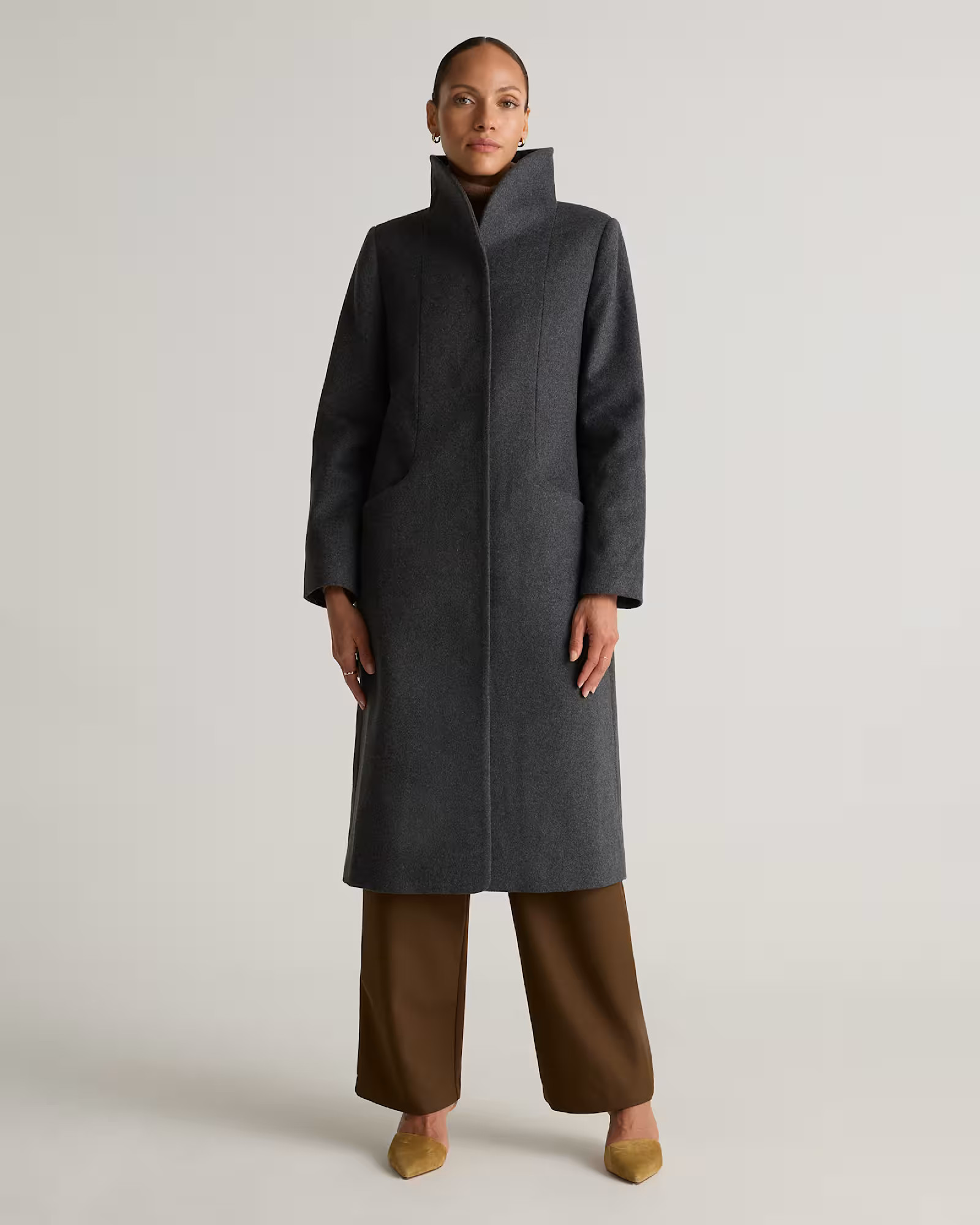 Italian Wool Long Cocoon Coat | Quince