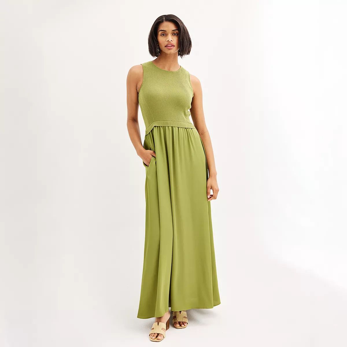 Women's Taylor Mixed Media Maxi Dress | Kohl's