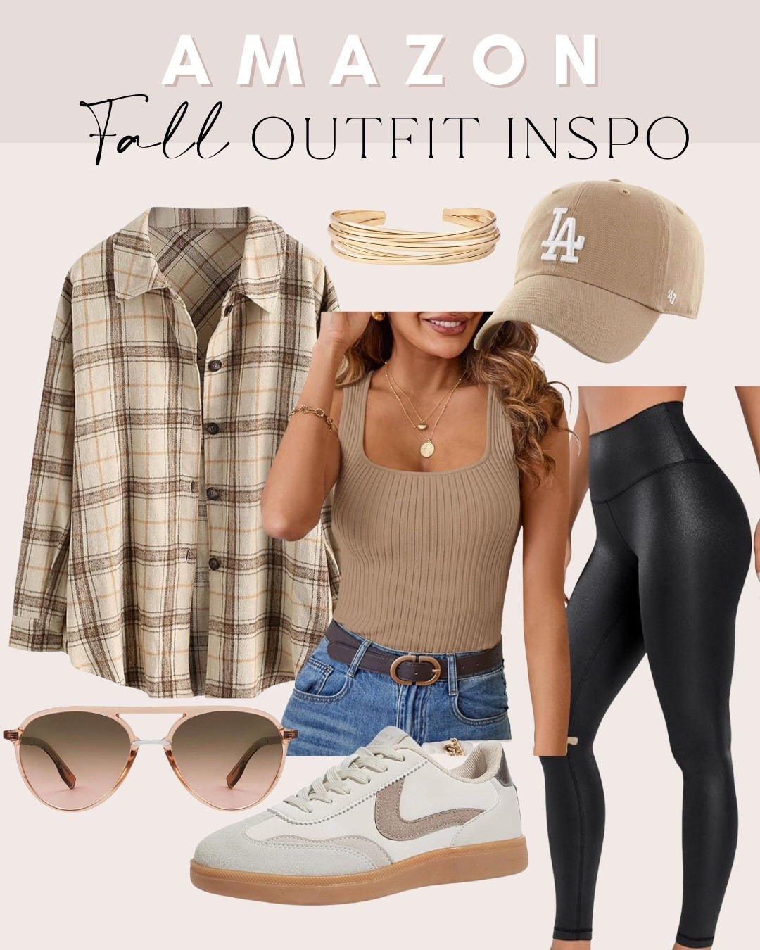 Perfect fall outfit on Amazon with a plaid flannel and comfy faux leather leggings! #fallfashion #outfitideas #amazonfinds #casualwear #fauxleatherleggings #flannels #casualfalloutfit 

#LTKMidsize #LTKSeasonal #LTKFindsUnder50