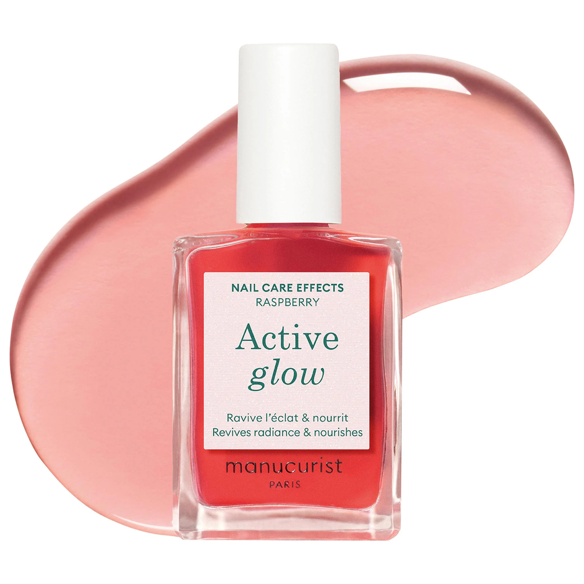 manucurist Active Glow Raspberry Nourishing Treatment Nail Polish Raspberry 0.5 oz/15 mL | Sephora (US)