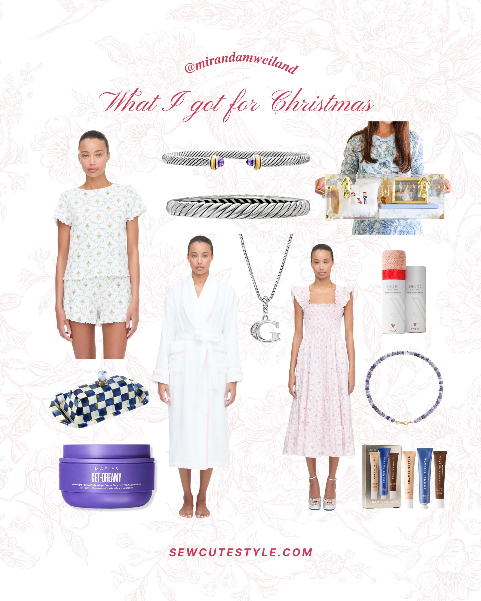 What I Got for Christmas | Gifted Favorites
Sharing what I got for Christmas including David Yurman jewelry, Hill House Home pajamas, and beauty gifts I’m loving. A mix of luxury jewelry, cozy sleepwear, and everyday beauty essentials—all items I truly use and recommend.

These are great ideas for holiday gifts, luxury gift inspiration, women’s jewelry gifts, and cozy loungewear. Perfect if you’re saving ideas for birthdays, anniversaries, or future gift giving.

Everything is linked here 🤍
#LTKgiftideas #LTKluxury #LTKbeauty #LTKcozy #ChristmasGifts

#LTKFindsUnder100 #LTKGiftGuide