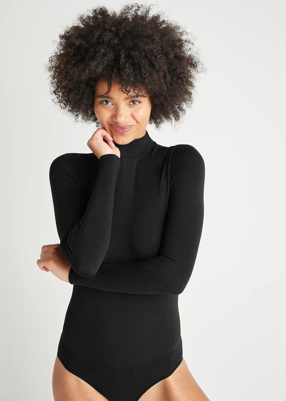 Madelyn Mock Neck Long Sleeve Shaping Bodysuit - Outlast® Seamless | Yummie