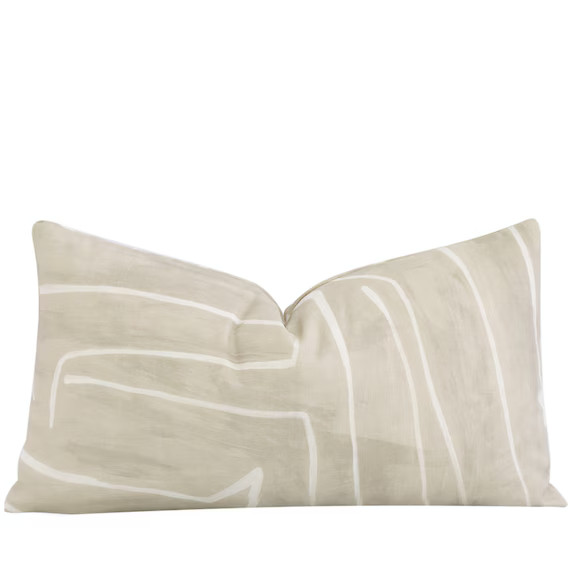 Beige and Cream Kelly Wearstler Graffito Pillow Cover Tan | Etsy | Etsy (US)