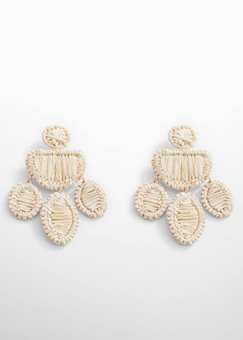 Long raffia earrings | MANGO (US)