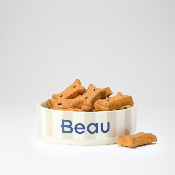 Striped Ceramic Pet Bowl | Mark and Graham