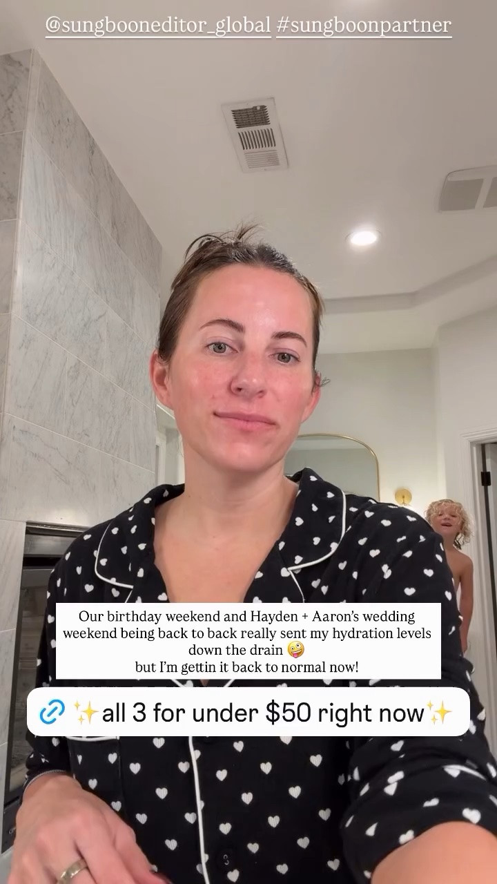 @sungbooneditor_global #sungboonpartner  Our birthday weekend and Hayden + Aaron’s wedding weekend being back to back really sent my hydration levels down the drain 🤪 
but I’m gettin it back to normal now!