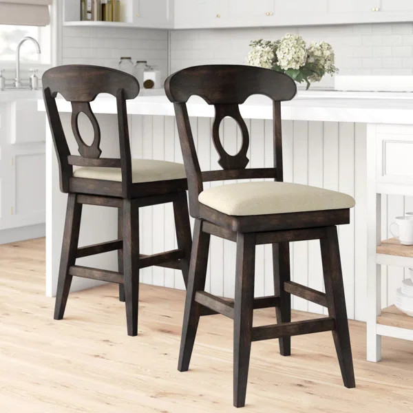 Fortville Swivel Upholstered Counter Stool | Wayfair North America