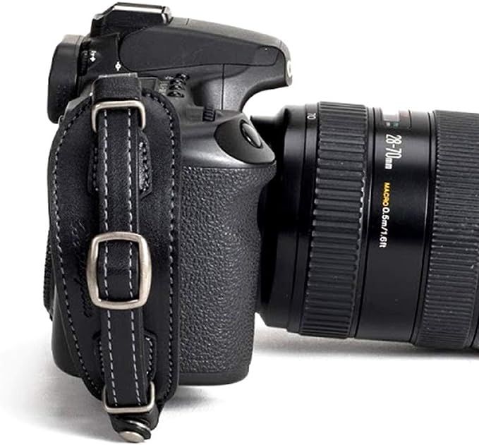 Herringbone Heritage Leather Camera Hand Grip Type 1 Hand Strap for DSLR with Multi Plate, Black | Amazon (US)