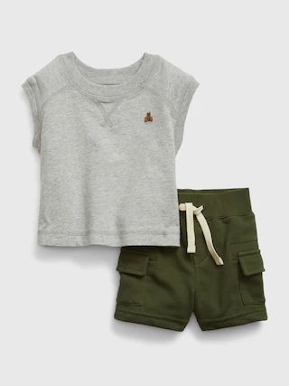 Baby Sweatshirt & Cargo Shorts Outfit Set | Gap (US)