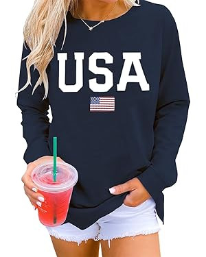Dressmine Womens Casual Long Sleeve Graphic Tee Shirts Crew Neck Sweatshirts Pullover Tops for Wo... | Amazon (US)