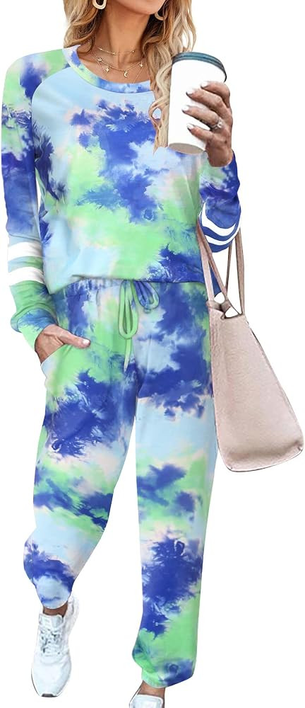 Ekouaer Sweatsuits Womens Loungewear Set Tracksuit Long Sleeve Pajamas Set | Amazon (US)