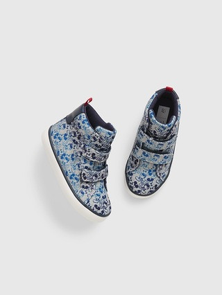 babyGap &#124 Disney Mickey Mouse Print High-Top Sneakers | Gap (US)