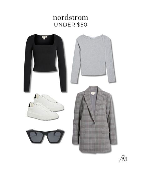 Nordstrom finds under $50. I love this oversized blazer and white sneakers. 

#LTKSeasonal #LTKstyletip #LTKfindsunder50