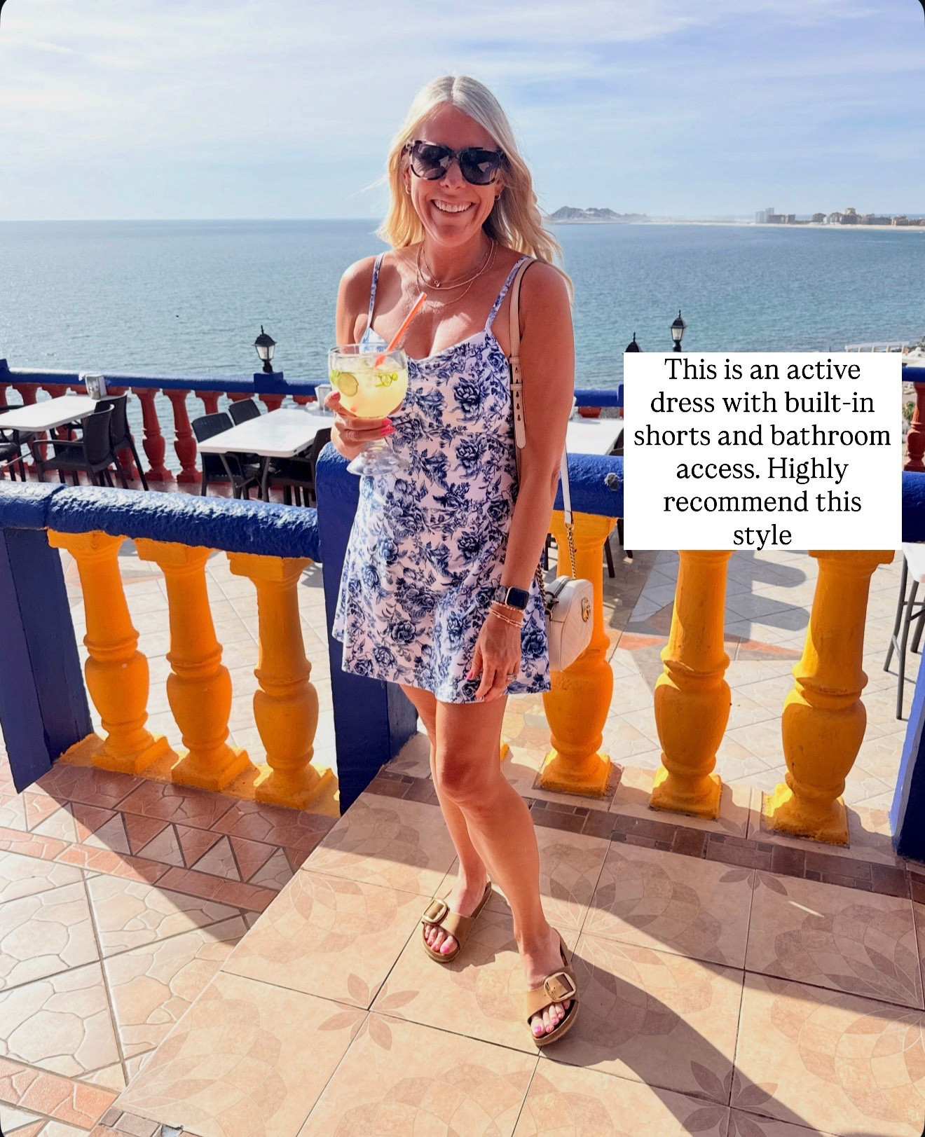 Size small blue and white floral active dress. Birkenstock sandals run tts 

Vacation outfits beach spring vacation outfits 


#LTKootd #LTKOver40 #LTKTravel