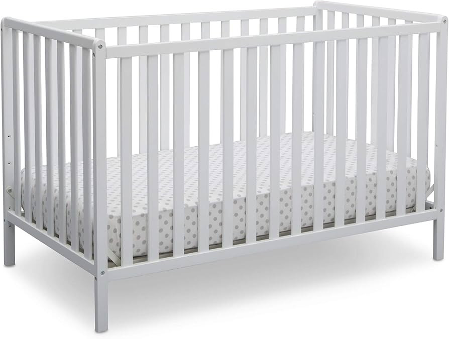 Delta Children Heartland 4-in-1 Convertible Crib - Greenguard Gold Certified, Charcoal Grey | Amazon (US)