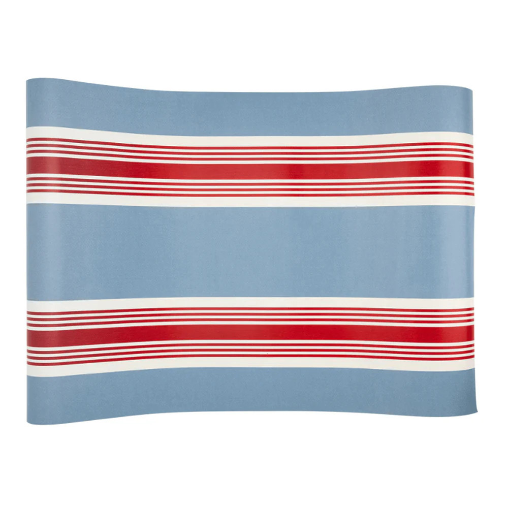 Striped Chambray & Red Paper Table Runner | Shop Sweet Lulu