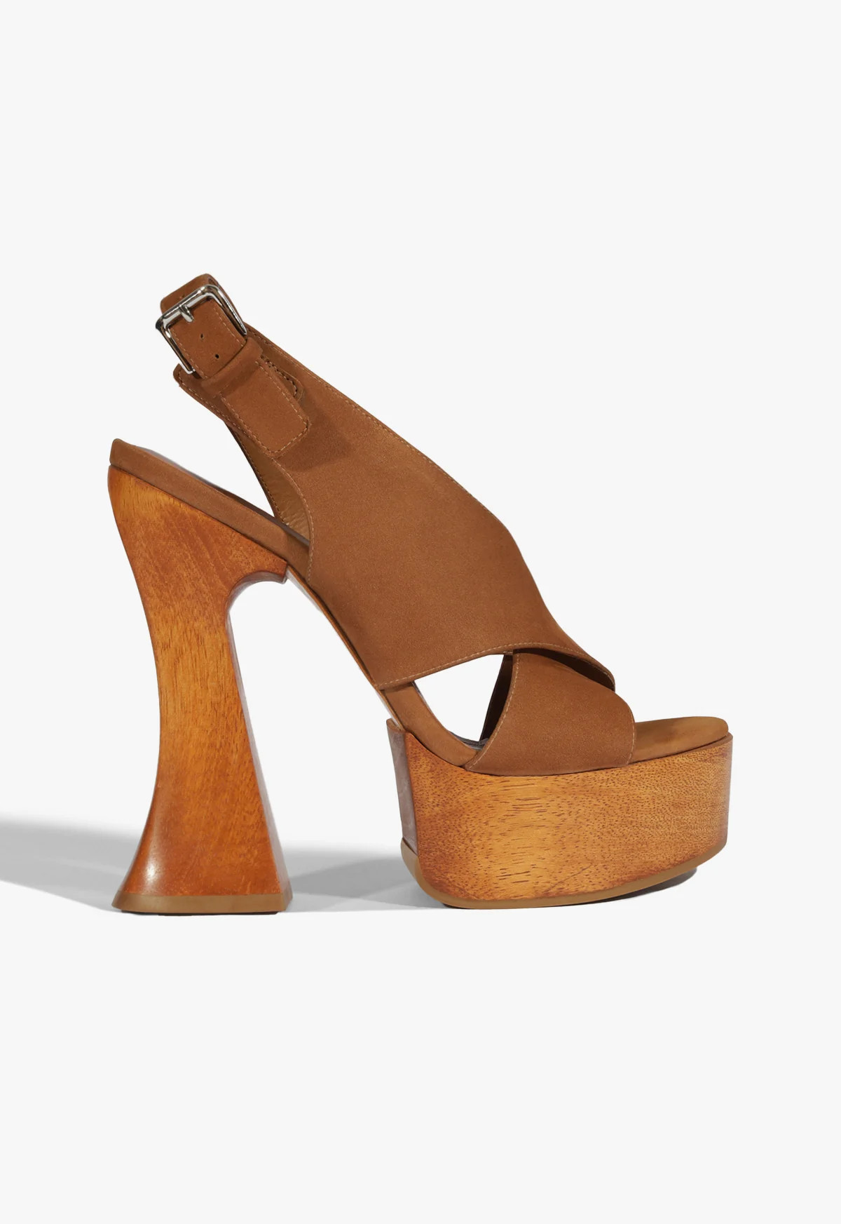 Jennifer Platform Sandal | Brown | Suede | Schutz (US)