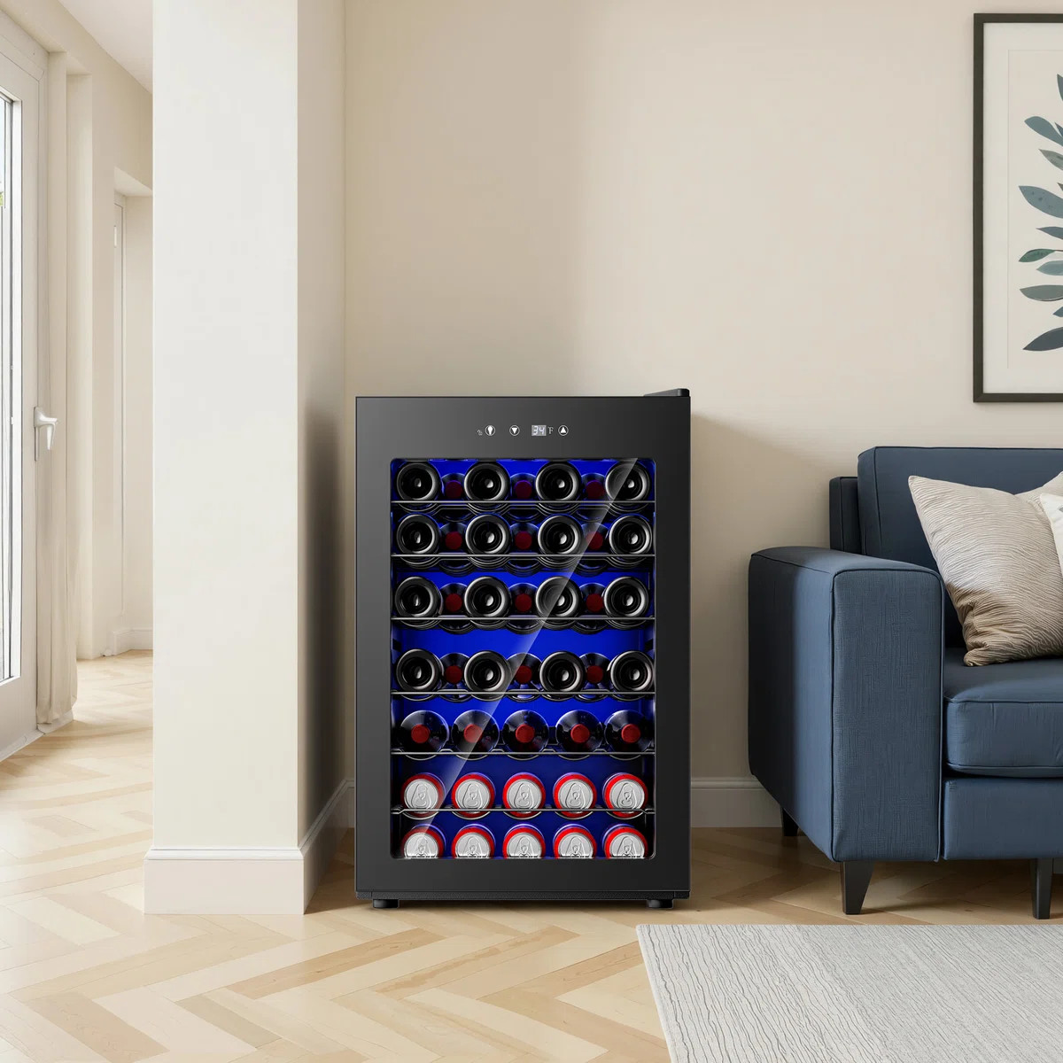 Simzlife 20"W 4.5 Cubic, 45 Bottle Wine Refrigerator, Freeestanding Wine Refrigerator for Red Win... | Wayfair North America
