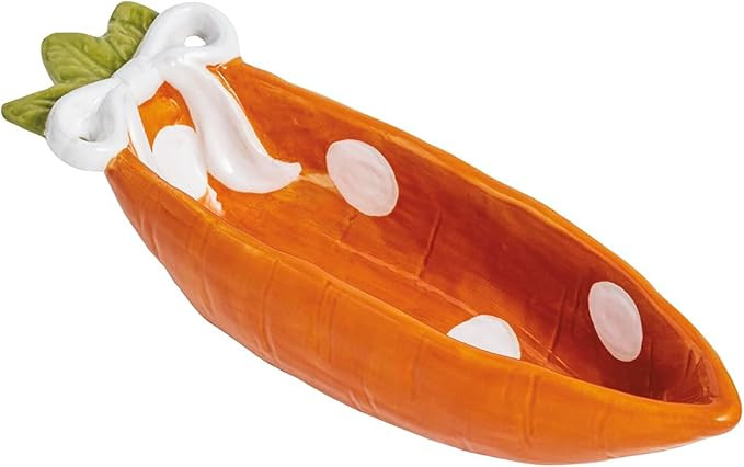 Mud Pie Easter Orange Polka Dot Carrot Candy Tidbit Bowl | Amazon (US)